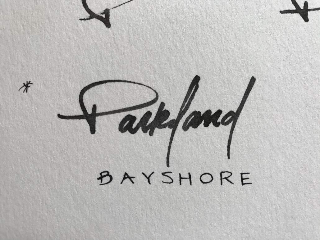 Parkland Bayshore Logotype Ink Study